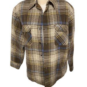 Vintage Oakland Outdoors Flannel Button Down Unisex Shacket Plaid XL